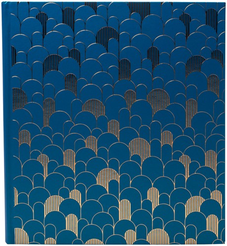 Fotoalbum Exacompta 29x32cm 60 zwarte pagina's Néo Déco blauw-2
