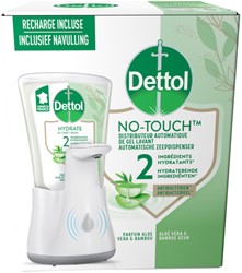 Handzeepdispenser Dettol Hydrating No Touch Kit met zeep 250ml