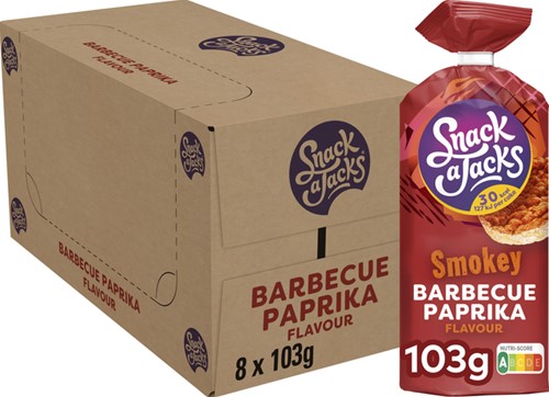 Rijstwafel Snack-a-Jacks BBQ paprika pak 103 gram-2