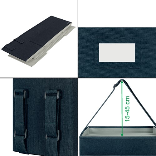 Opbergtas Leitz gestoffeerd 200x210x355mm grijs-3