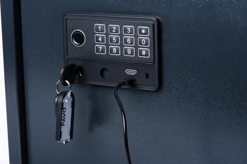 Sleutelkast Pavo High security Magnettag met fingerprintslot 20 haken 350x410x100mm-4