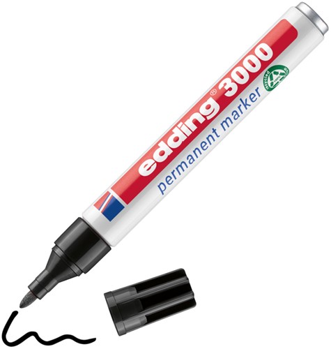 Viltstift edding 3000 creatief rond 1.5-3mm assorti blister à 4 stuks-3