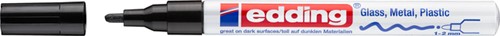 Paintmarker edding 751 op oliebasis 1-2mm creatief zwart