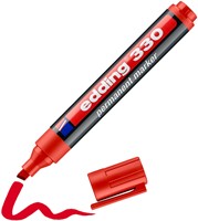 Permanent marker edding 330, schuin, 1.5-5mm, rood-2