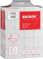 Handdoek Katrin z-vouw 2-laags 244x230mm 20x200 vel wit 35588-2