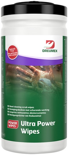 Reinigingsdoek Dreumex Ultra Power Wipes bus 90 stuks wit