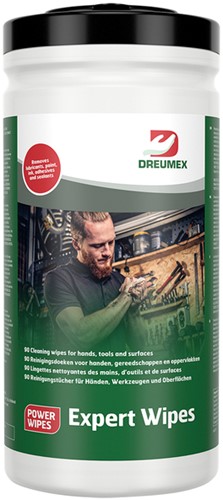 Reinigingsdoek Dreumex Expert Wipes bus 90 stuks wit