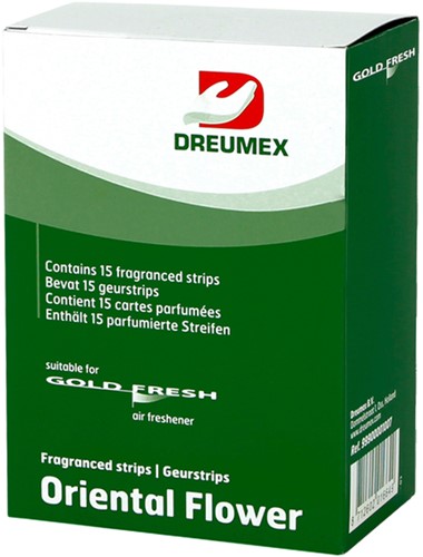 Luchtverfrisser Dreumex Gold Fresh Oriental Flower 15 strips-3