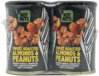 Pinda's NoyNuts gesuikerd en gebrand met amandelen blik 135 gram-3