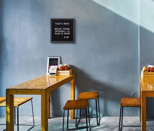 Letterbord IEZZY 40x60cm zwart hout-5