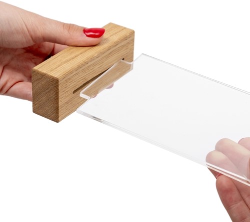 Menukaarthouder IEZZY T tafeldisplay A5 hout-1