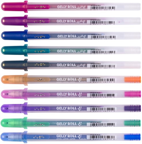 Gelschrijver Sakura Gelly Roll Gold Silver Shadow set à 10 kleuren