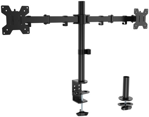 Monitorarm Quantore 2 schermen 17-27 inch zwart-2