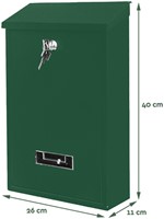 Brievenbus BRASQ PB100 Basic wand groen-2