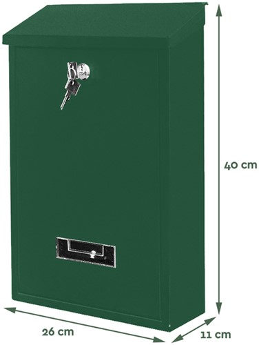 Brievenbus BRASQ PB100 Basic wand groen-2