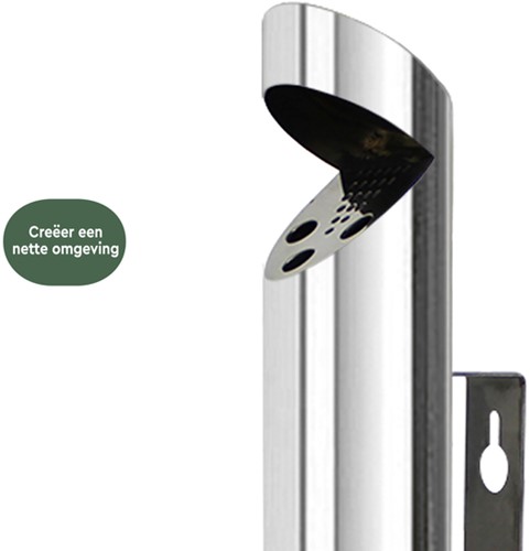 Asbak BRASQ wand AT200 RVS-3