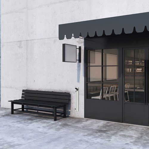 Asbak BRASQ wand AT200 RVS-7