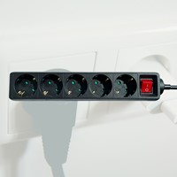 Stekkerdoos BRASQ  5 voudig 3 meter zwart-3