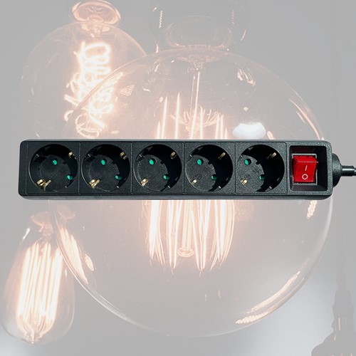 Stekkerdoos BRASQ  4 voudig 1.4 meter zwart-4