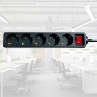 Stekkerdoos BRASQ  5 voudig 1.4 meter zwart-5