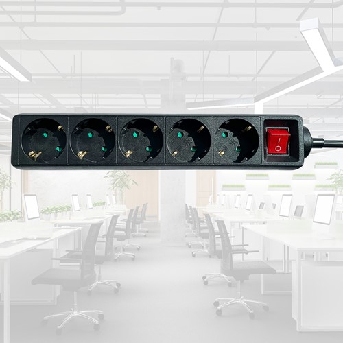 Stekkerdoos BRASQ  5 voudig 1.4 meter zwart-5