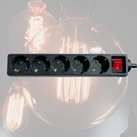 Stekkerdoos BRASQ  4 voudig 3 meter zwart-4