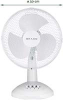 Tafelventilator BRASQ F400 Ø 30cm wit-2