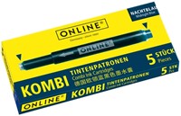 Inktpatroon Online Kombi nachtblauw doos à 5 stuks