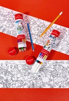 Viltstift Caran d'ache Swisscolor met poster koker à 10 kleuren-1