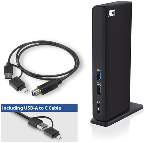 Dockingstation ACT USB-C Dual Monitor met laadpoort-1