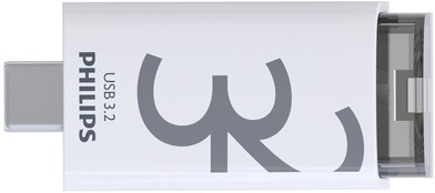 USB stick 3.2 Philips Click USB-C 32GB grijs-1