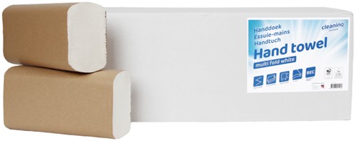 Handdoek Cleaninq i-vouw 2-laags 205x240mm 25x150vel wit