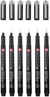 Fineliner Sakura Pigma Micron Black Edition set à 6 breedtes + gratis etui-3
