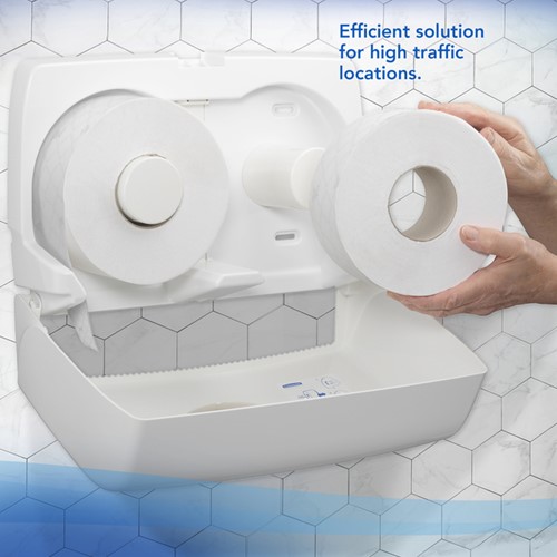 Toiletpapier Scott Essential jumbo 2-laags 200m wit 8614-2