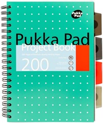 Projectboek Pukka Pad Metallic B5 lijn 4-tabs 200 pagina's 80gr groen