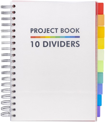 Projectboek Pukka Pad White B5 lijn 10-tabs 400 pagina's 80gr