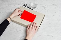 Etiket Rillprint 105x74mm fluor rood 800 stuks-1
