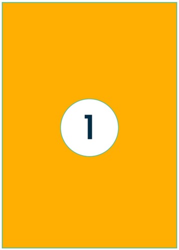 Etiket Rillprint 210x297mm fluororanje 100 etiketten
