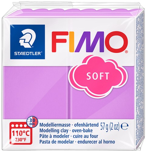 Boetseerklei Fimo soft 57 gram lavendel