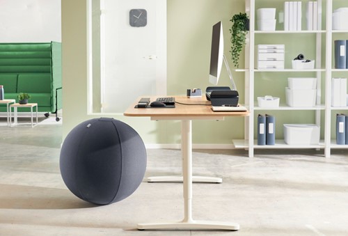Actieve zitbal Leitz Ergo 55cm anti-rol donkergrijs-11