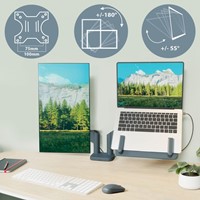 Monitor- en laptoparm Leitz Ergo ruimtebesparend dubbel donkergrijs-6