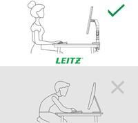 Monitorarm Leitz Ergo ruimtebesparend dubbel donkergrijs-1