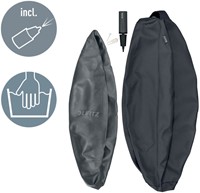 Actieve zitbal Leitz Ergo 75cm anti-rol donkergrijs-12