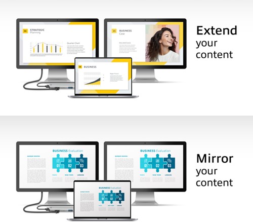 Adapter ACT USB-C 4K multiport voor 2 HDMI monitoren-3