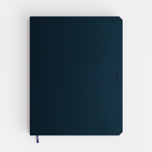 Notitieboek de KEMPEN Silence 171x220mm blanco 192 pag 90gr dblauw