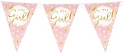 Party Flags foil It's a girl!