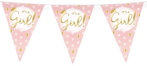 Party Flags foil It's a girl!