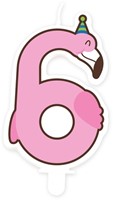 Jungle candle 6 Flamingo