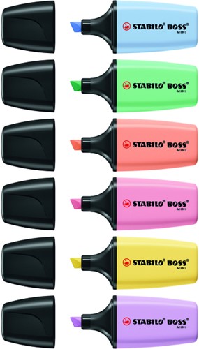 Markeerstift STABILO BOSS mini pastel assorti 6 stuks-2