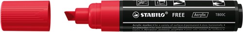 Acrylmarker STABILO  Free Acrylic T800C karmijnrood